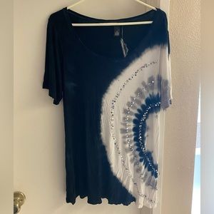 INC Ribbed Top with Sequins. 1X